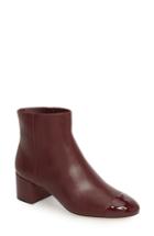 Women's Tory Burch Shelby Cap Toe Bootie M - Burgundy