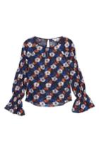 Women's Ella Moss Embroidered Floral Blouse - Blue