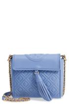 Tory Burch Fleming Quilted Leather Crossbody Bag - Blue
