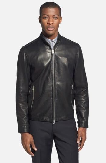 Men's Theory 'morvek L.kelleher' Sheepskin Leather Jacket - Black