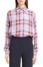 Women's Victoria Beckham Plaid Shirt Us / 6 Uk - Purple