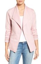 Women's Caslon Cotton Knit Open Front Blazer - Pink