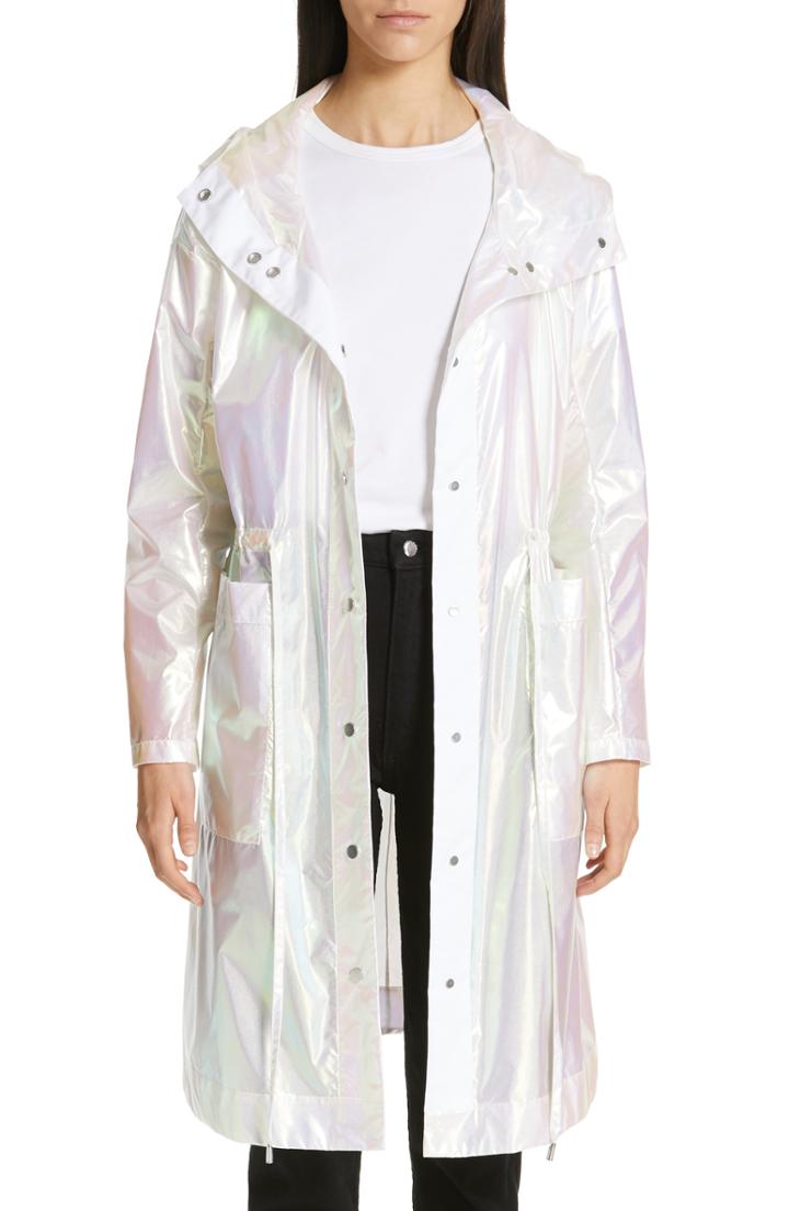 Women's Paskal Iridescent Hooded Parka - Ivory