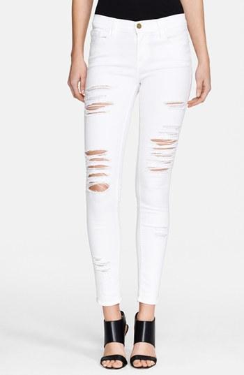 Women's Frame Le Color Rip Skinny Jeans