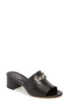Women's Tod's Double-t Slide Sandal .5us / 35.5eu - Black