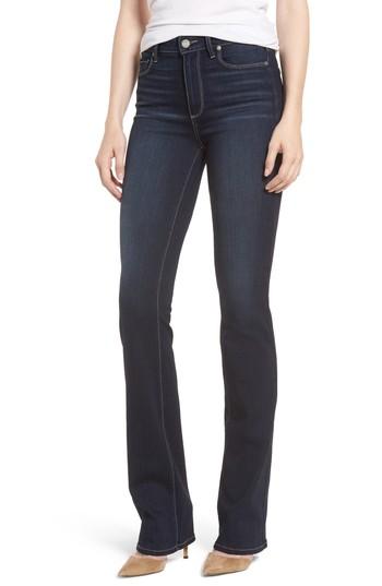 Women's Paige Transcend - Manhattan High Waist Bootcut Jeans - Blue