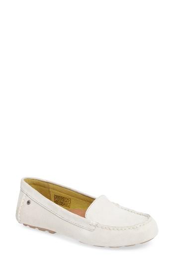 Women's Ugg Milana Moc Toe Flat .5 M - White