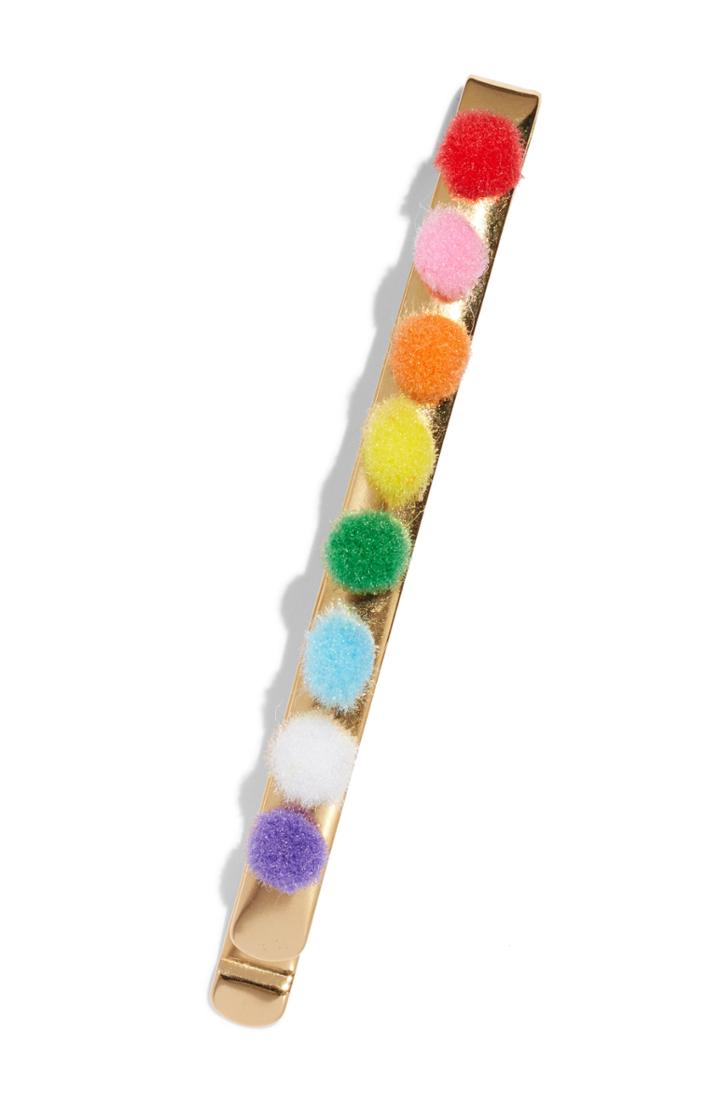 Wild And Woolly Rainbow Long Flat Pin, Size - None