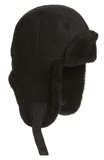 Men's Ugg Genuine Shearling Trapper Hat /x-large - Black