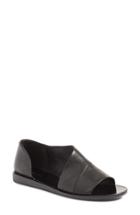 Women's Vince 'tabitha' Half D'orsay Open Toe Flat .5 M - Black