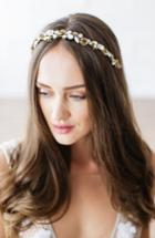 Brides & Hairpins Zarah Flower & Crystal Halo & Sash