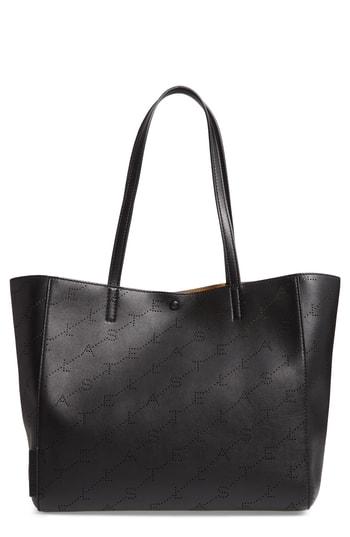 Stella Mccartney Small Logo Faux Leather Tote - White