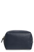 J.crew Mini Leather Dopp Kit, Size - Navy