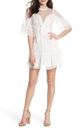 Women's La Maison Talulah Enchantment Ruffle Chiffon Minidress - White