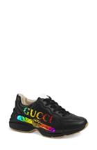 Women's Gucci Rhyton Rainbow Sneaker Us / 34eu - Black