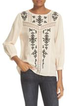 Women's Joie 'oakes' Embroidered Cotton Blouse