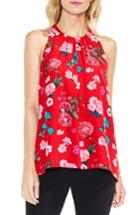 Women's Vince Camuto Floral Heirlooms Sleeveless Blouse - Red