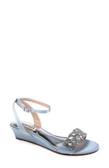 Women's Badgley Mischka Hatch Crystal Embellished Sandal .5 M - Blue