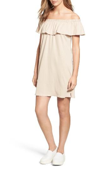 Women's Current/elliott Ruffle Off The Shoulder Dress - Pink