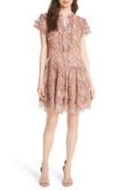 Women's Rebecca Taylor Margo Ruffled Floral Drop Waist Dress - Pink