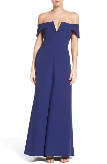 Women's Bcbgmaxazria Tbd Off The Shoulder Gown