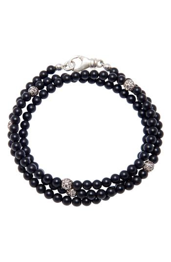 Men's Nialaya Mykonos Onyx Bead Bracelet