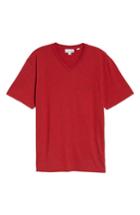Men's Lacoste V-neck T-shirt (l) - Red