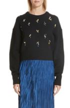 Women's Calvin Klein 205w39nyc Logo Embroidered Wool & Cotton Sweater