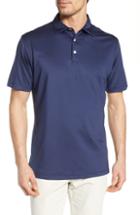 Men's Peter Millar Sean Regular Fit Stretch Jersey Polo, Size - Blue