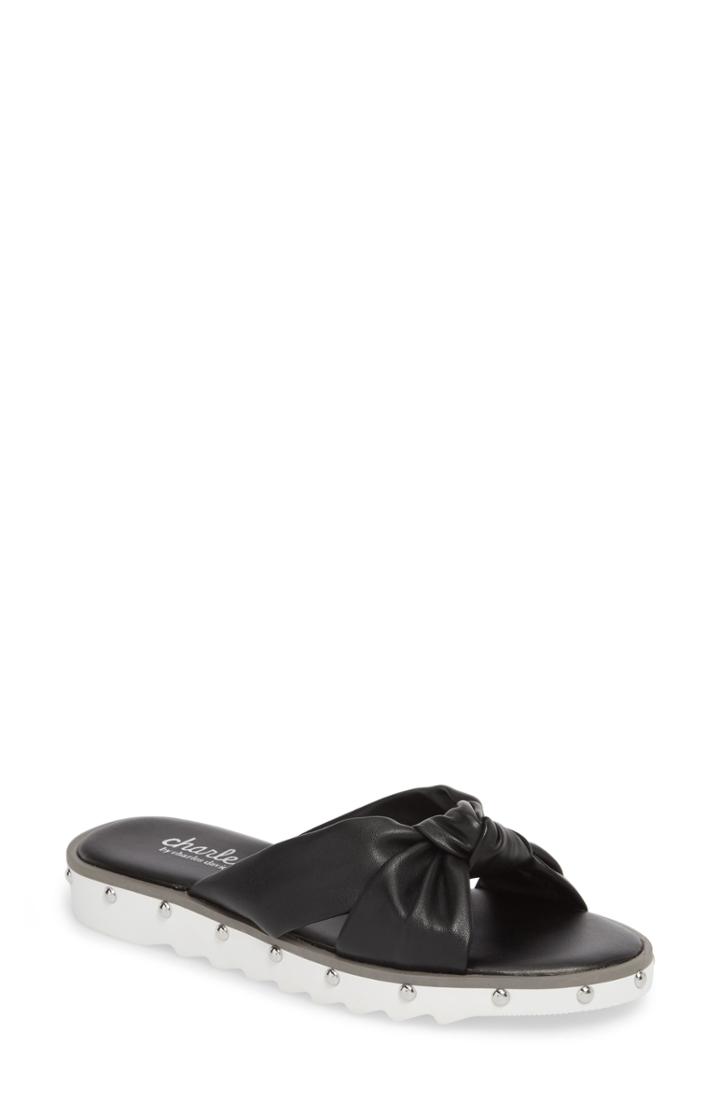 Women's Charles By Charles David Snap Slide Sandal .5 M - Black