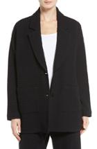 Women's Eileen Fisher Lattice Texture Notch Collar Jacket