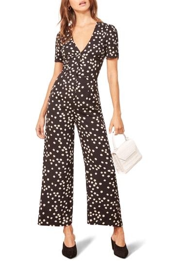 Women's Reformation France Jumpsuit - Black