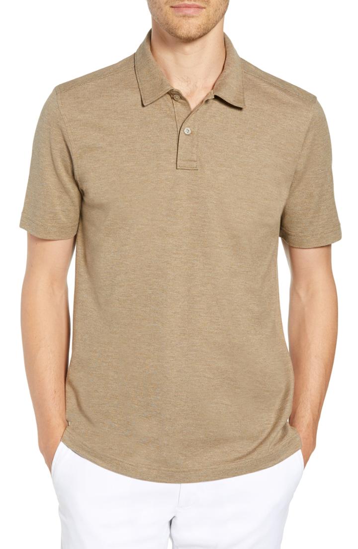 Men's Nordstrom Men's Shop Fit Polo, Size Xx-large - Brown
