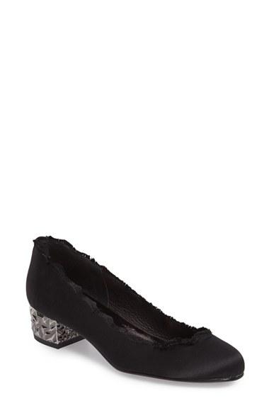 Women's French Sole Telegram Block Heel Pump