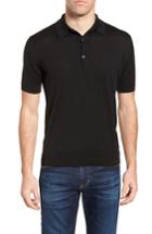 Men's John Smedley Jersey Polo - Black