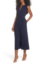 Women's Vince Camuto Ruffle Wide Leg Crop Jumpsuit - Blue