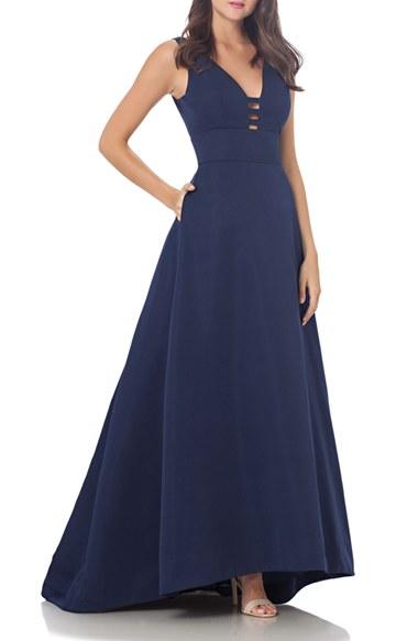 Women's Carmen Marc Valvo Infusion Mikado Ballgown