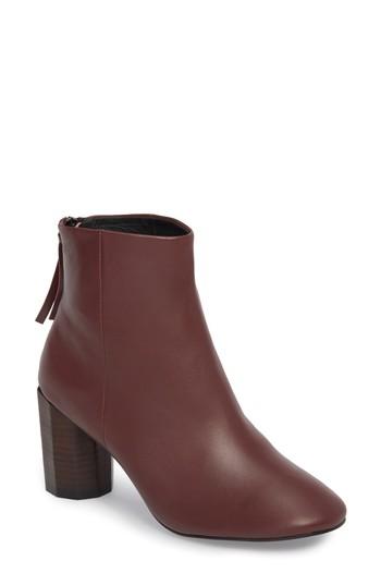 Women's Grey City Sadie Column Heel Bootie M - Burgundy