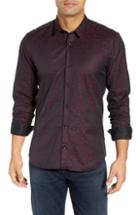 Men's Jared Lang Trim Fit Paisley Sport Shirt - Red