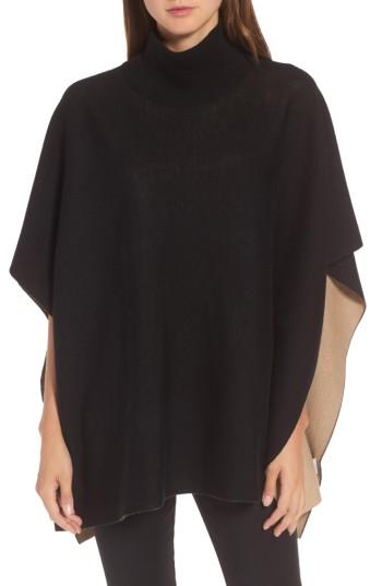 Women's Boss Lilja Wool Poncho, Size - Black