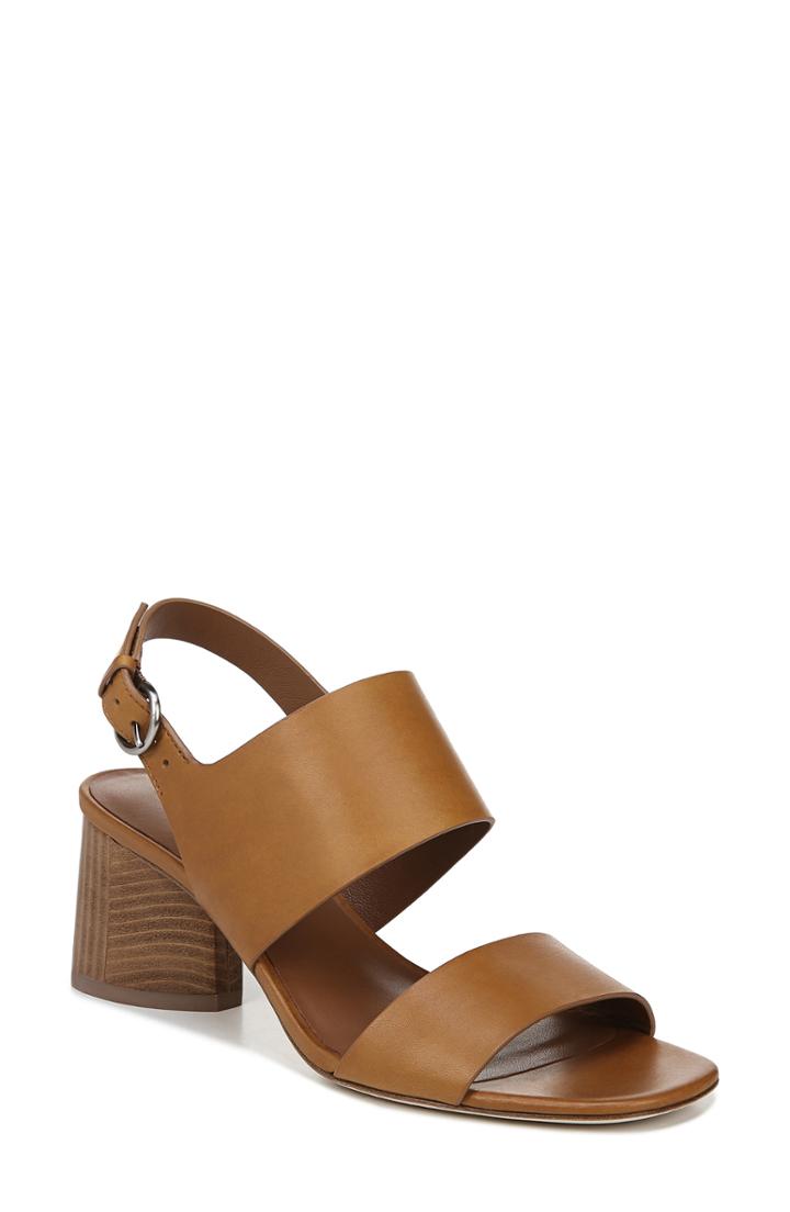Women's Via Spiga Libby Statement Heel Sandal .5 M - Brown