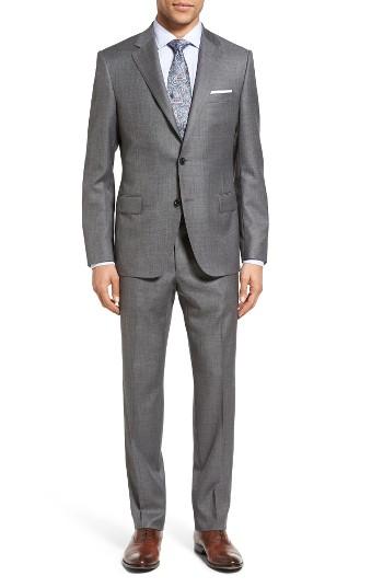 Men's Samuelsohn Beckett Classic Fit Sharkskin Wool Suit