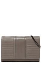Women's Botkier Moto Leather Wallet On A Chain - Grey