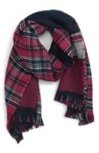 Women's Emanuel Geraldo Reversible Plaid Scarf, Size - Purple