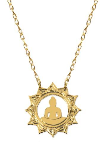 Women's Jane Basch Designs Buddha Emoji Pendant Necklace (nordstrom Exclusive)