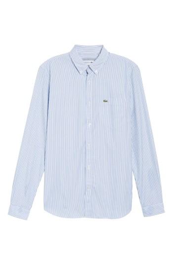 Men's Lacoste Button-down Sport Shirt Eu - Blue