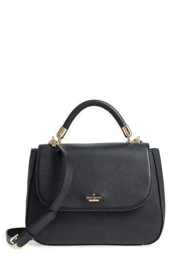 Kate Spade New York Robson Lane - Marcelle Leather Top Handle Satchel - Black