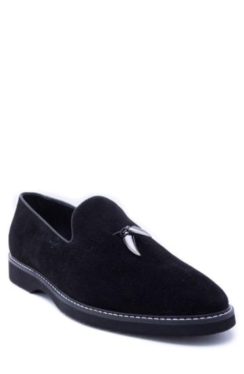Men's Badgley Mischka Horn Tassel Loafer M - Black