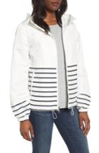 Women's Vince Camuto Stripe Windbreaker Jacket - White