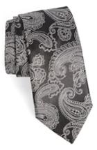 Men's Boss Paisley Silk Tie, Size - Grey